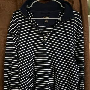 Men’s LLBean striped quarter zip